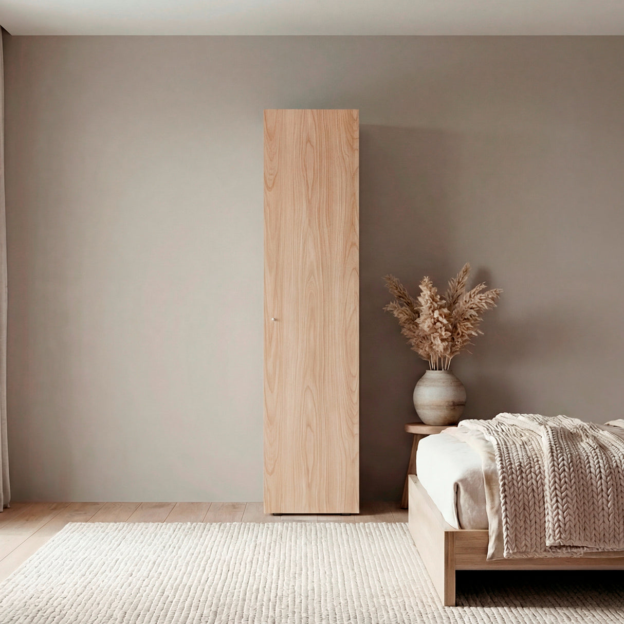 Closet Home Dreams Fresno y Blanco 40x170cm con Tres Entrepaños y con Una Puerta