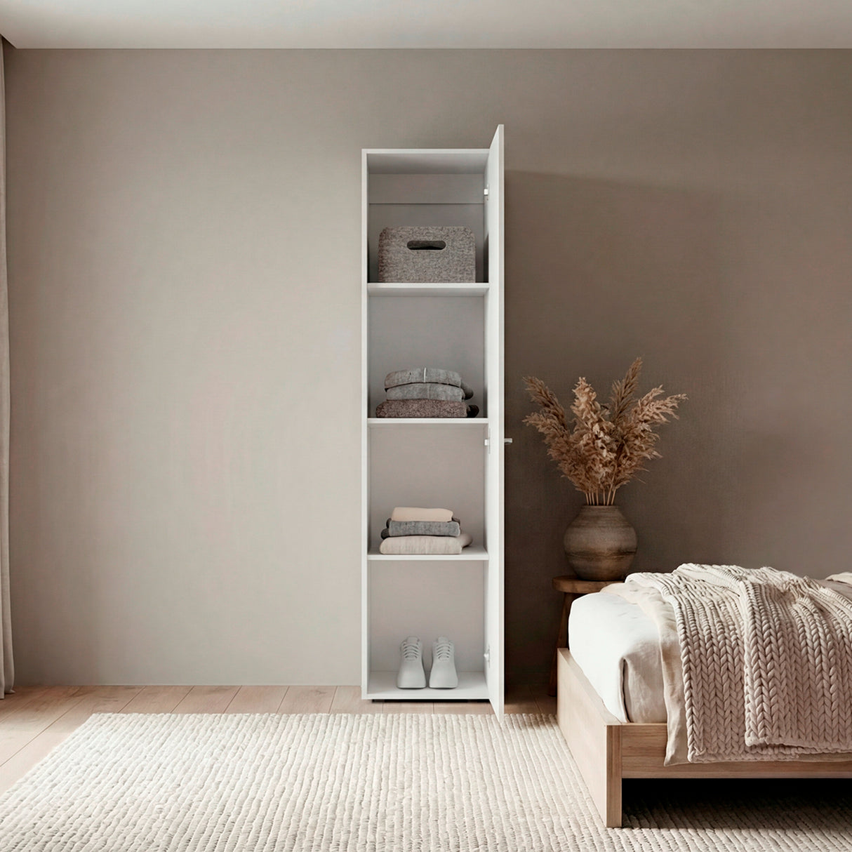 Closet Home Dreams Blanco Marquez 40x170cm con Tres Entrepaños y con Una Puerta