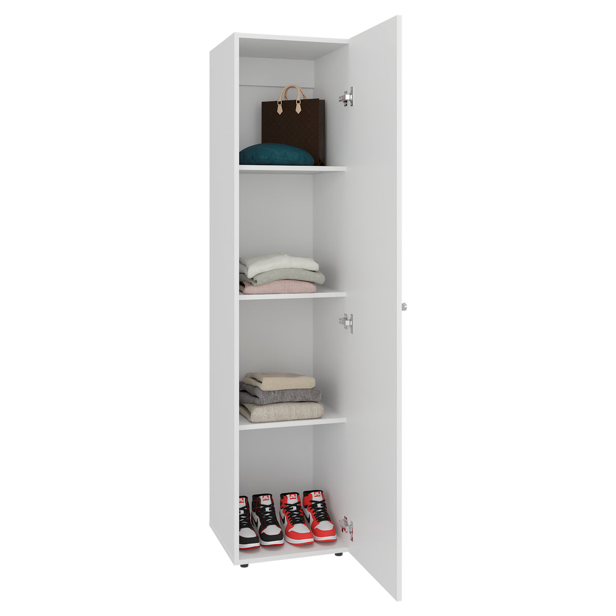 Closet Home Dreams Blanco Marquez 40x170cm con Tres Entrepaños con Una Puerta y con Espejo - CLOSETS | Bylmo