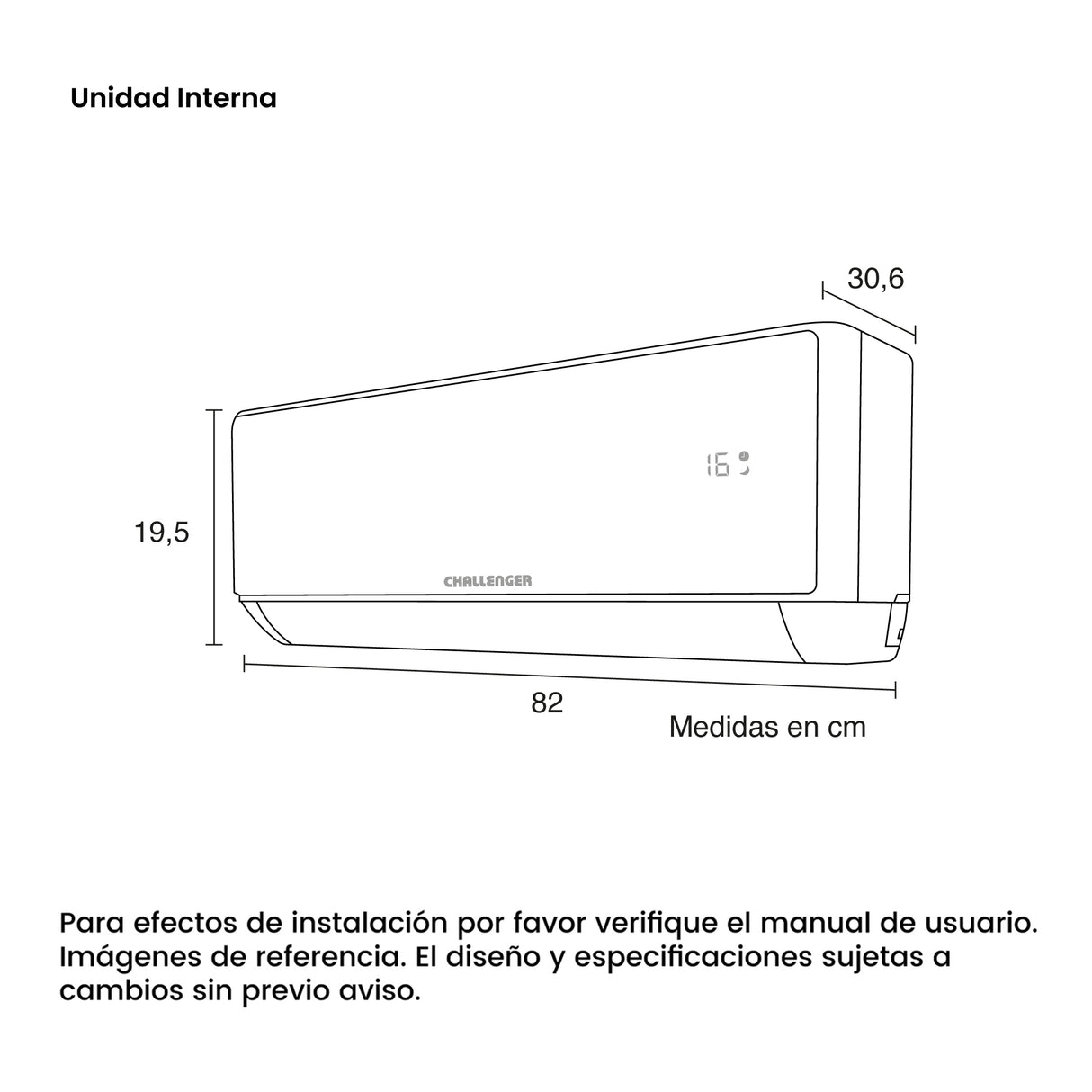 Aire Acondicionado Challenger Blanco 82x19.5cm 220 Voltios 12000 BTU con Tecnología Inverter - AIRES ACONDICIONADOS | Bylmo