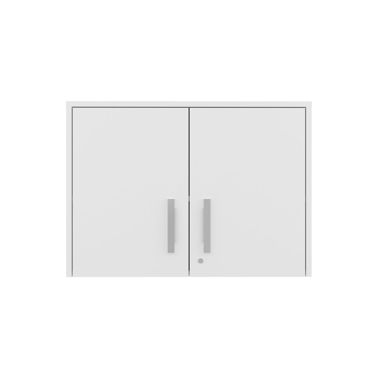 Gabinete Superior de Garaje Blanco 70x50cm con Un Entrepaño y Tres Compartimientos - GABINETES SUPERIORES PARA GARAJE | Bylmo