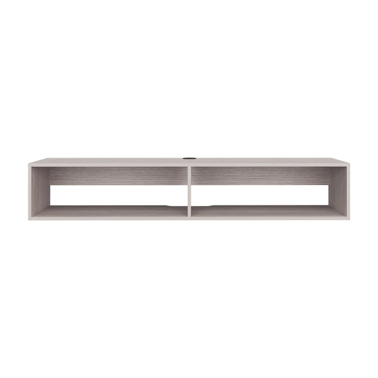 Rack de TV Flotante Gris Positano 150x26.5cm Para TV Hasta 65 Pulgadas con Ranuras para Cables - MUEBLES DE TV | Bylmo