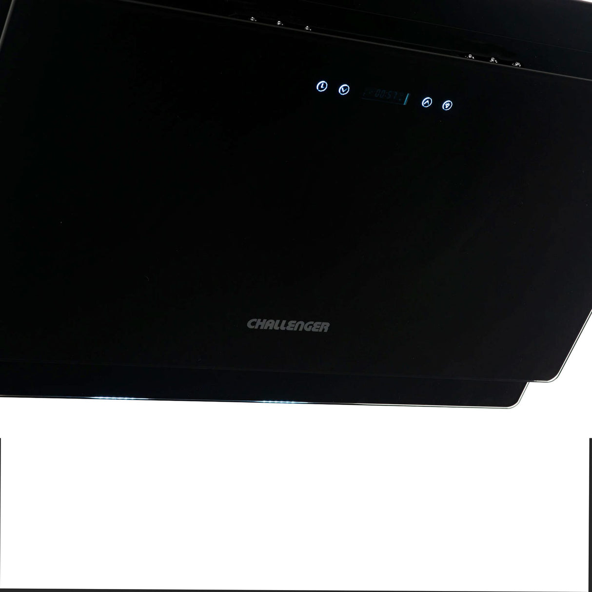 Campana Península Challenger Negro 75.5x75.5cm de Tres Velocidades con Pantalla Digital - CAMPANAS Y EXTRACTORES | Bylmo