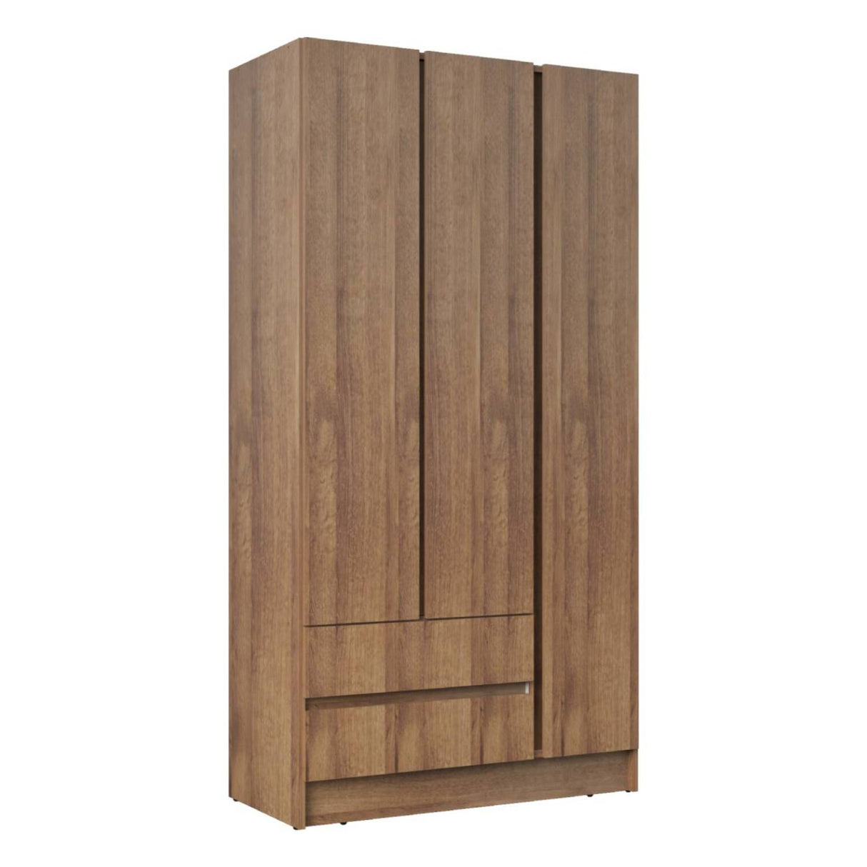 Closet Armario AM20223 Amareto y Blanco 91x180cm con Dos Puertas y Dos Cajones - CLOSETS | Bylmo