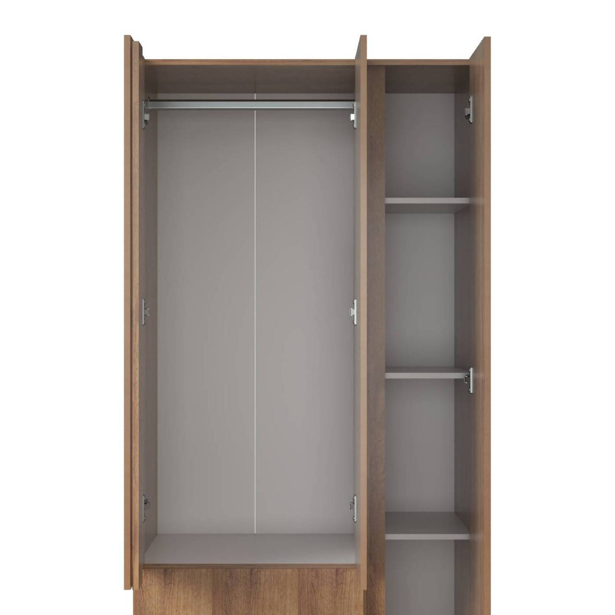 Closet Armario AM20223 Amareto y Blanco 91x180cm con Dos Puertas y Dos Cajones - CLOSETS | Bylmo