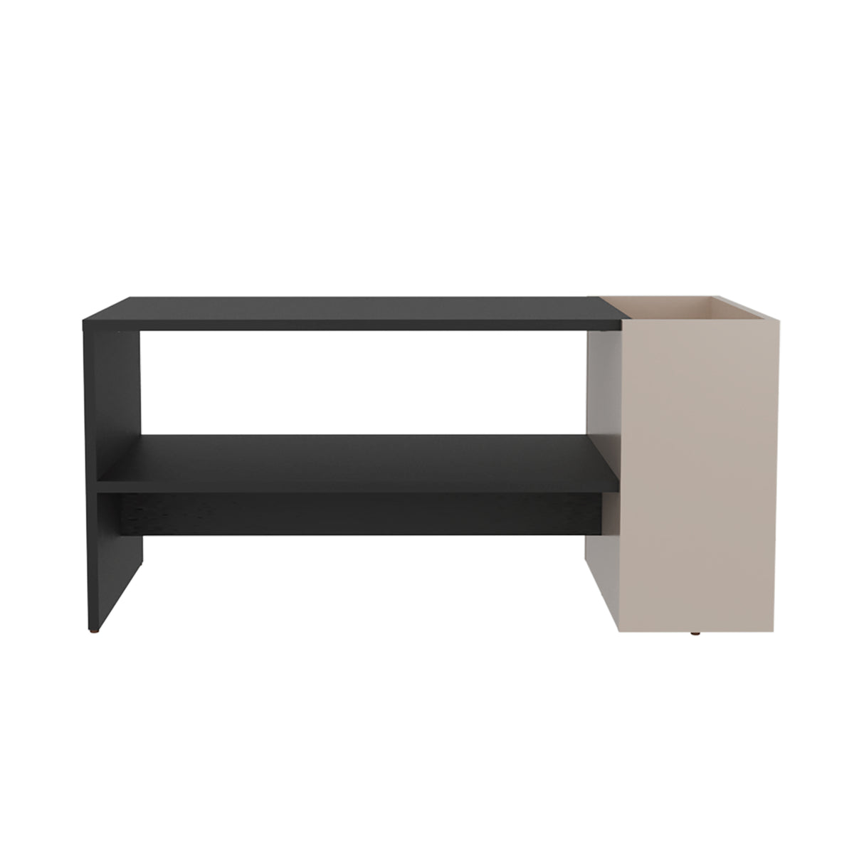 Mesa de Centro Adel Capri y Wengue 91x42cm Rectangular con Compartimiento - MESAS DE CENTRO | Bylmo