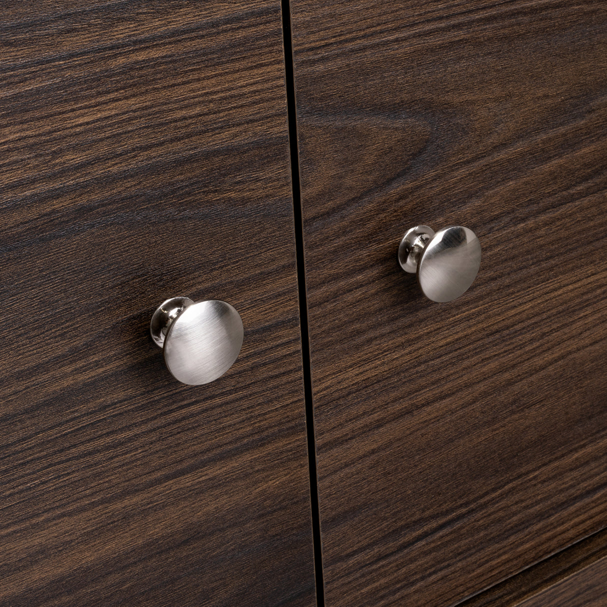 Centro de Entretenimiento Blaine Nogal 180x180.6cm para TV Hasta 65" Pulgadas con Siete Compartimientos - MUEBLES DE TV | Bylmo