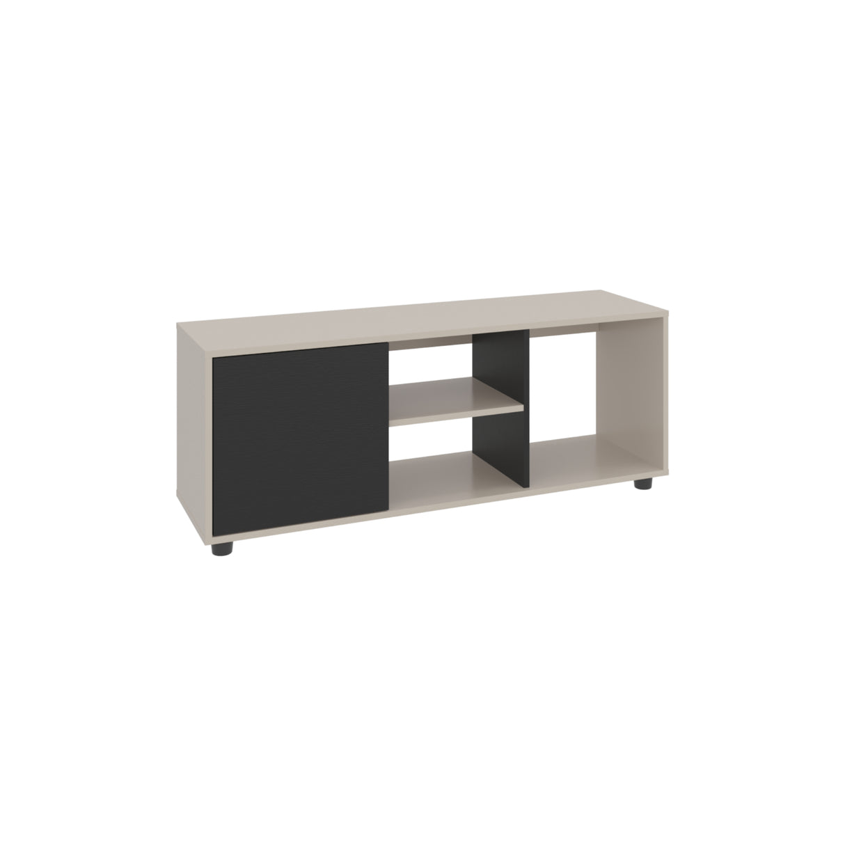 Rack de TV Adel Capri y Wengue 120.3x46.7cm para TV Hasta 50" Pulgadas con Tres Compartimientos - MUEBLES DE TV | Bylmo