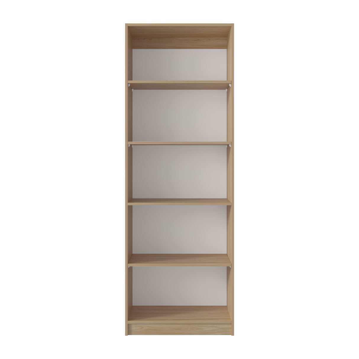 Estantería Rectangular Home Fresno Europeo y Blanco Marquez 62.8x180.6cm con Cuatro Compartimientos y con Tres Entrepaños - BIBLIOTECAS Y ESTANTERIAS | Bylmo