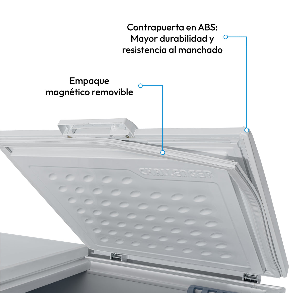 Congelador Challenger Blanco 156x89.5cm de 490 Litros Frost con Un Compartimiento - CONGELADORES | Bylmo