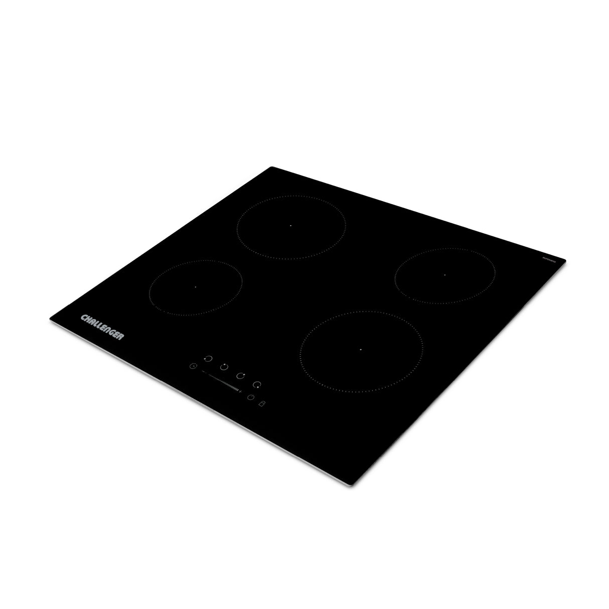 Estufa de Empotrar Challenger Vitrocerámica Negro 56x49cm 220 Voltios con Cuatro Quemadores y con Pantalla Digital - ESTUFAS DE EMPORTRAR Y CUBIERTAS | Bylmo
