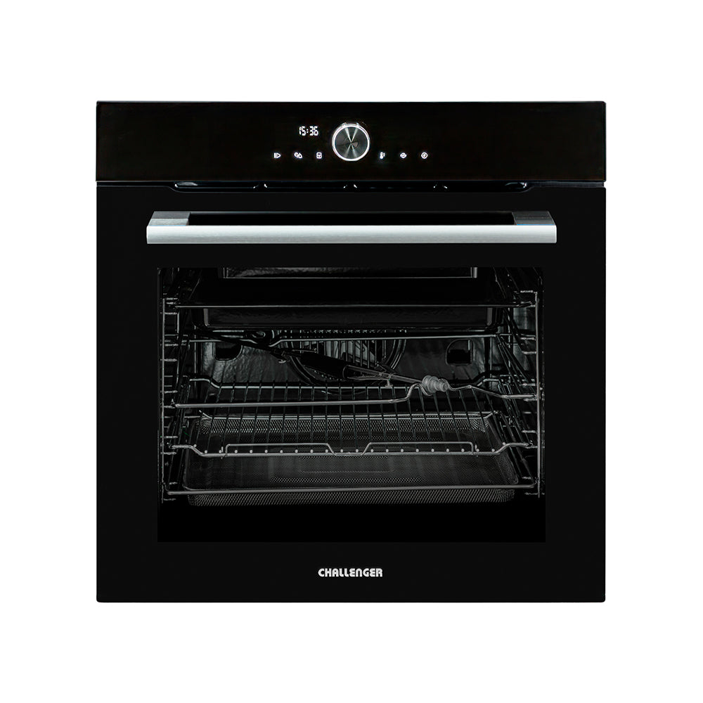 Horno de Empotrar Challenger Aura Negro 59.5x59.5cm Electrico 220 Voltios con Pantalla Digital - HORNOS DE EMPORTRAR | Bylmo