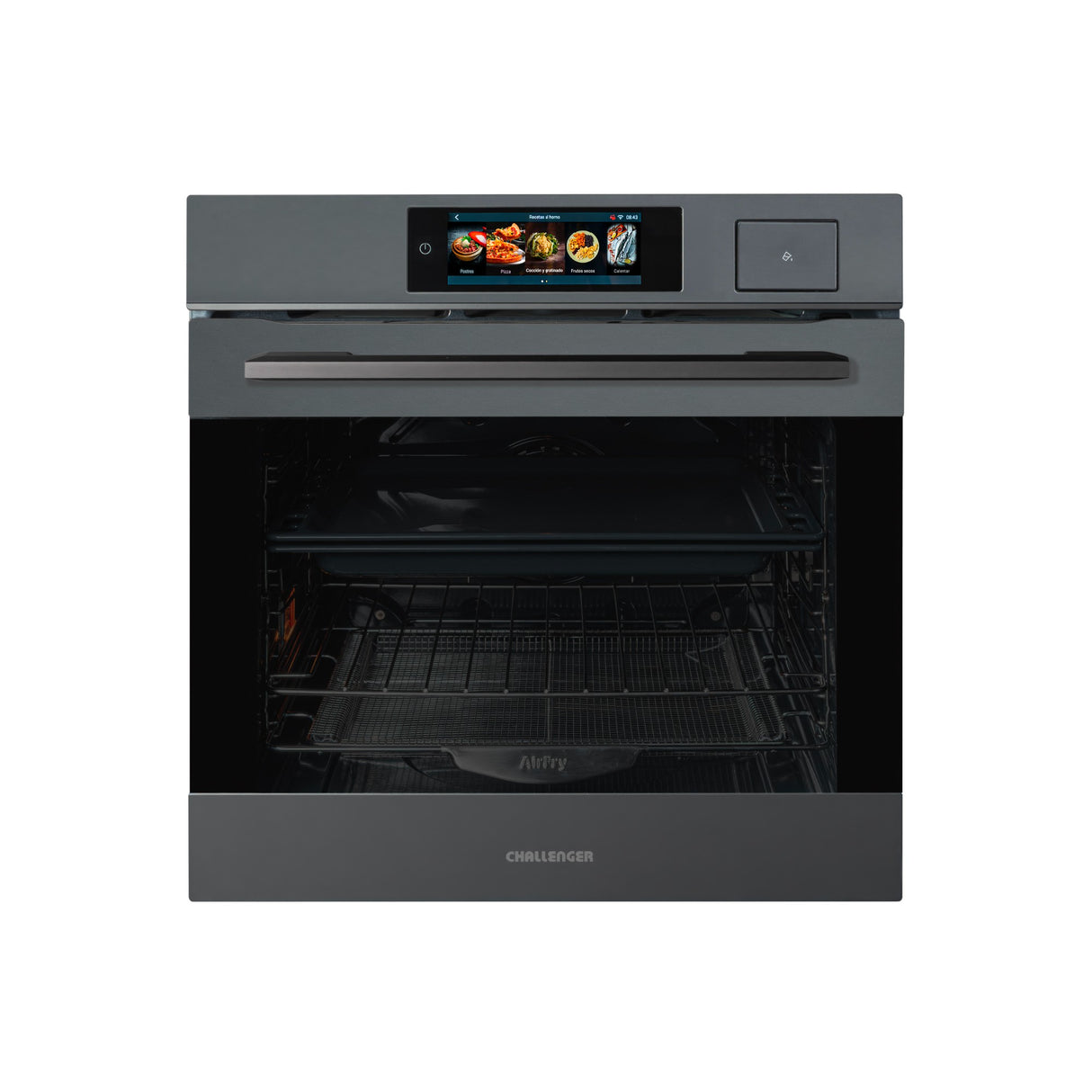 Horno de Empotrar Challenger Isola Gris Mate 59.4x59.5cm Electrico 220 Voltios con Pantalla Digital - HORNOS DE EMPORTRAR | Bylmo
