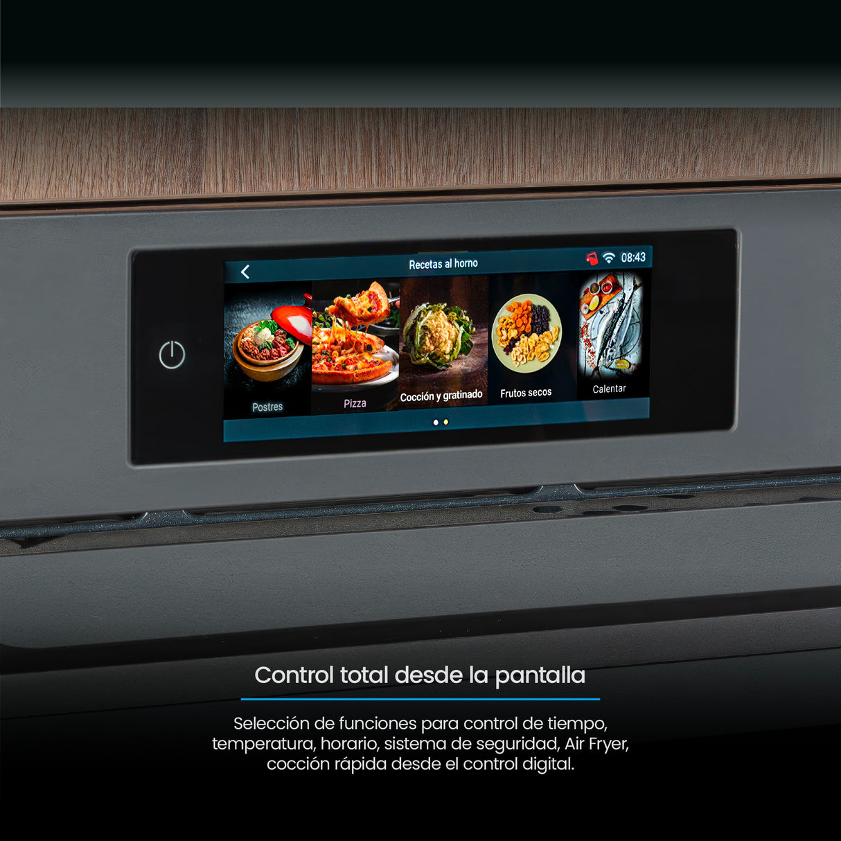 Horno de Empotrar Challenger Isola Gris Mate 59.4x59.5cm Electrico 220 Voltios con Pantalla Digital - HORNOS DE EMPORTRAR | Bylmo