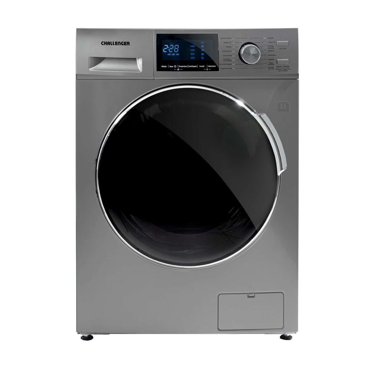 Lavadora Secadora Challenger Inventer Plateado 59.5x85cm 14 Kilogramos - LAVADORAS Y SECADORAS | Bylmo