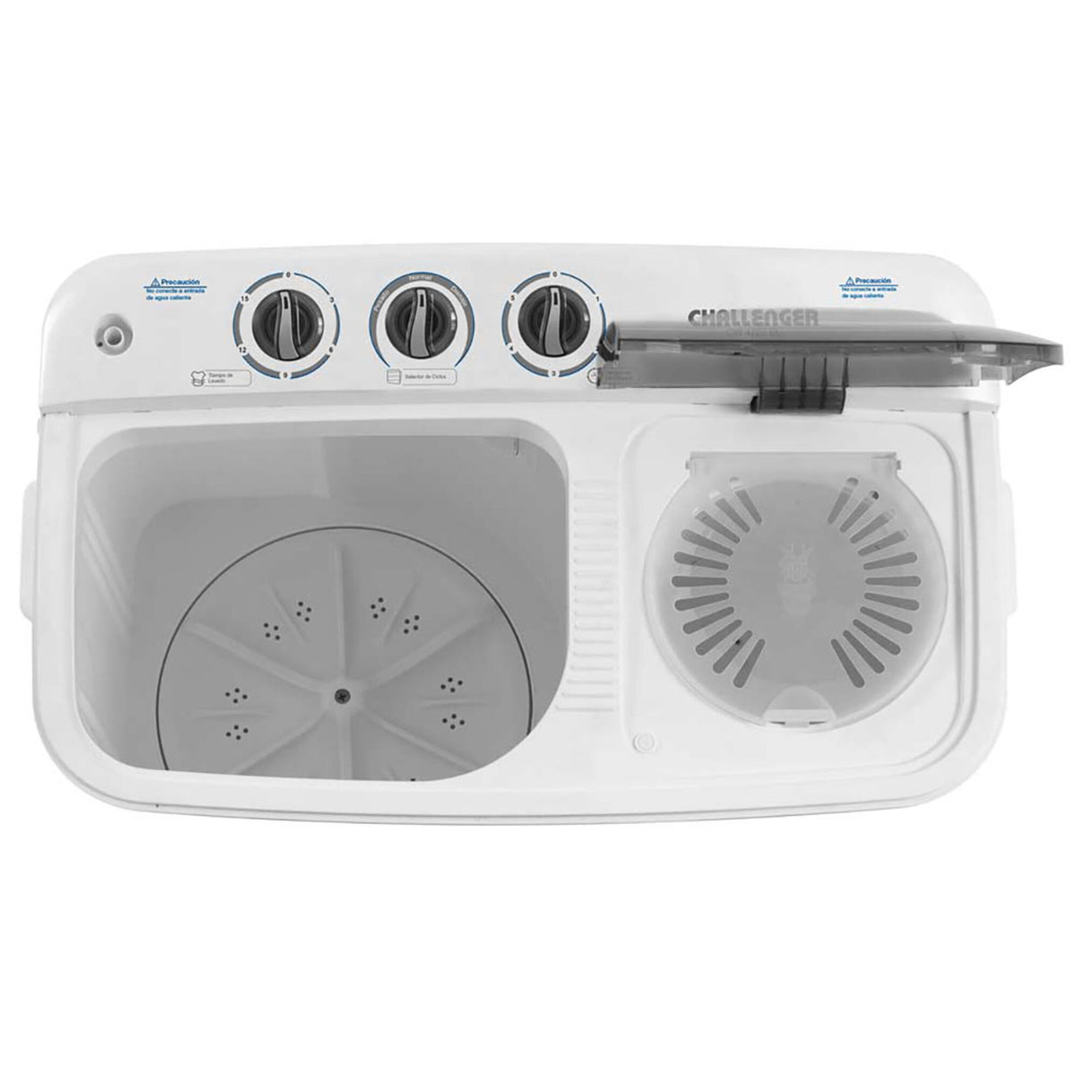 Lavadora Semiautomática Challenger Blanco y Gris 76.1x88.5cm 7 Kilogramos - LAVADORAS Y SECADORAS | Bylmo