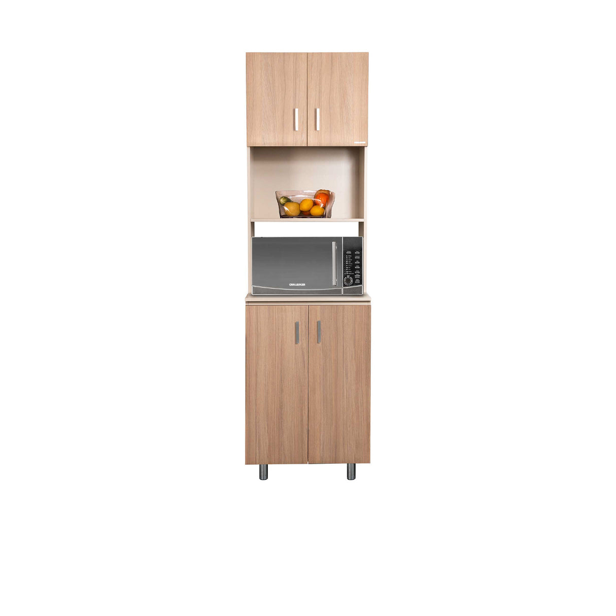 Alacena Challenger Acandi 60x218cm con Dos Puertas y con Espacio para Microondas - ALACENAS Y MUEBLES MICROONDAS | Bylmo