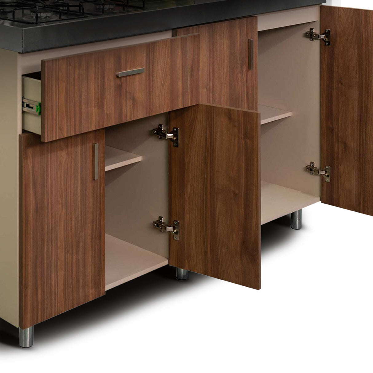 Mueble Inferior de Cocina Challenger Nola 149.2x85cm sin Meson y sin Estufa - MUEBLES INFERIORES DE COCINA | Bylmo