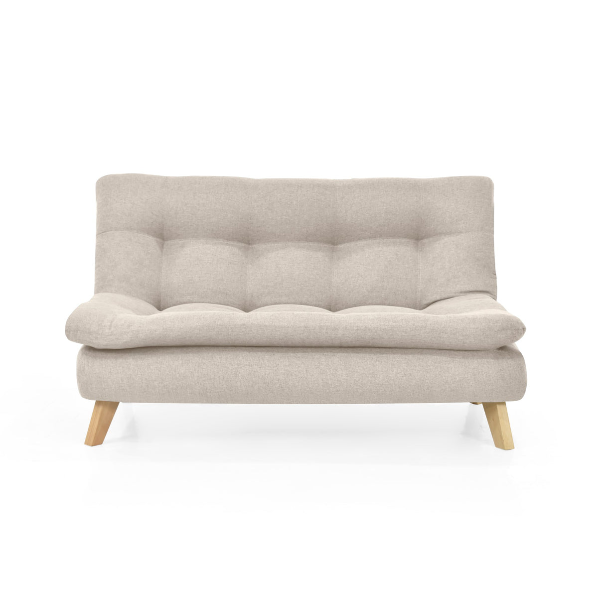Sofá Toulouse Beige y Matiz Natural 140x80cm de Dos Puestos sin Apoya Brazos - SOFAS Y POLTRONAS | Bylmo