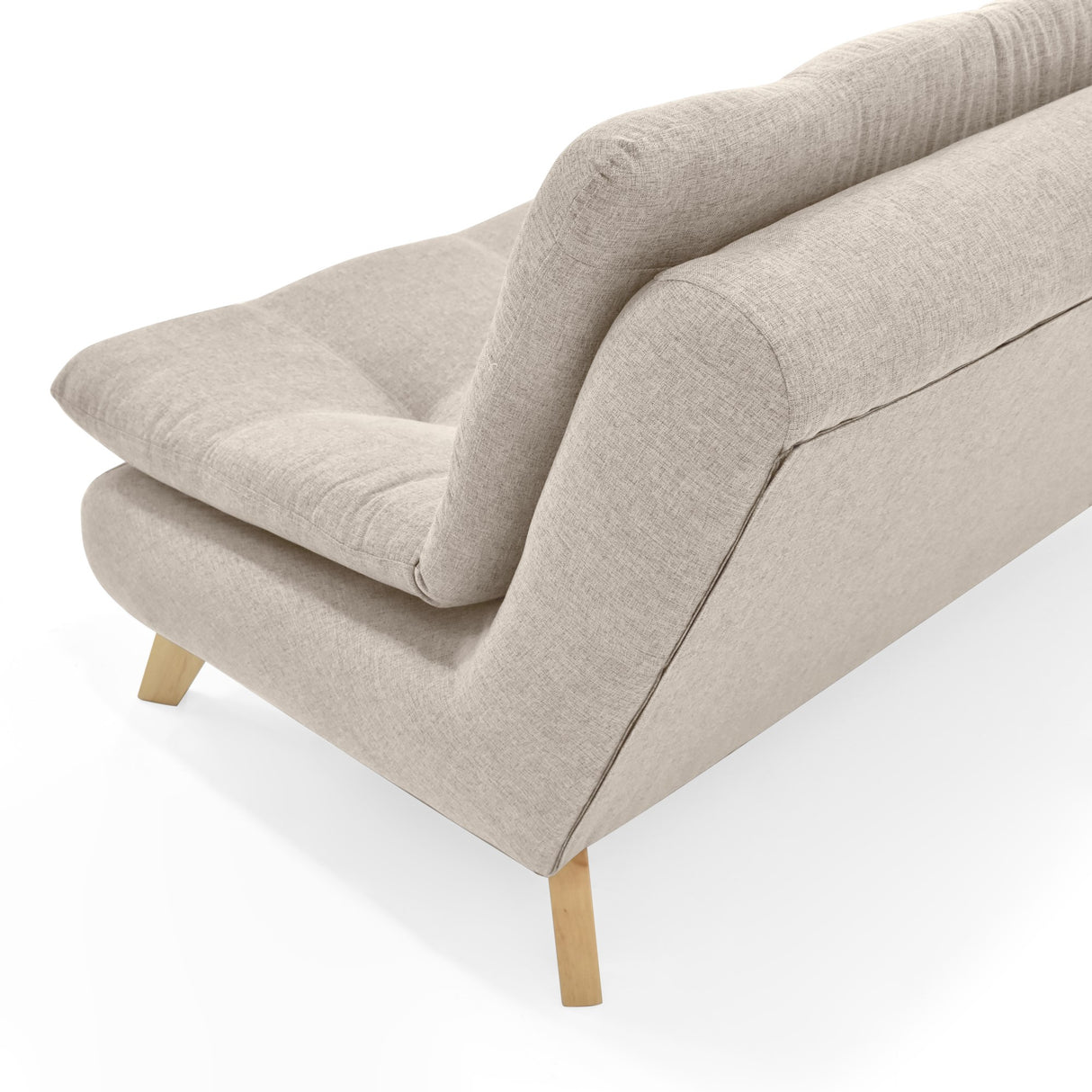 Sofá Toulouse Beige y Matiz Natural 140x80cm de Dos Puestos sin Apoya Brazos - SOFAS Y POLTRONAS | Bylmo