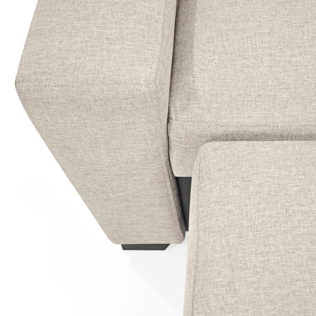 Sofá Cama Hamburgo Beige y Matiz Wengue 160x86cm de Dos Puestos Reclinable sin Apoya Brazos - SOFAS Y POLTRONAS | Bylmo