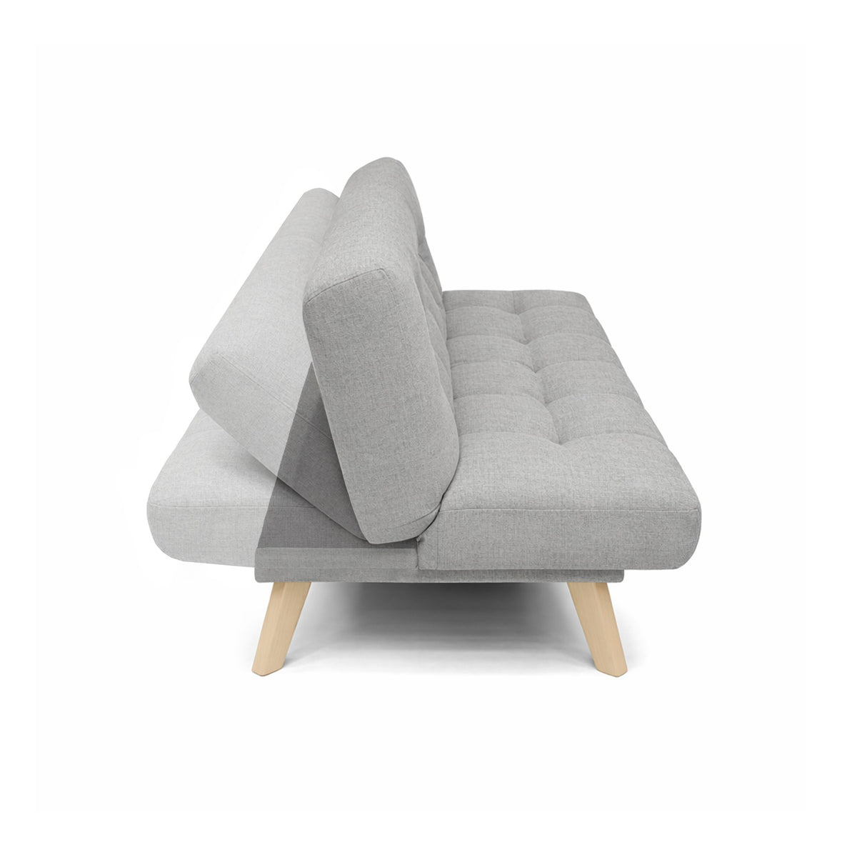 Sofá Cama Porto Plata y Matiz Natural 182x85cm de Tres Puestos Reclinable sin Apoya Brazos - SOFAS Y POLTRONAS | Bylmo