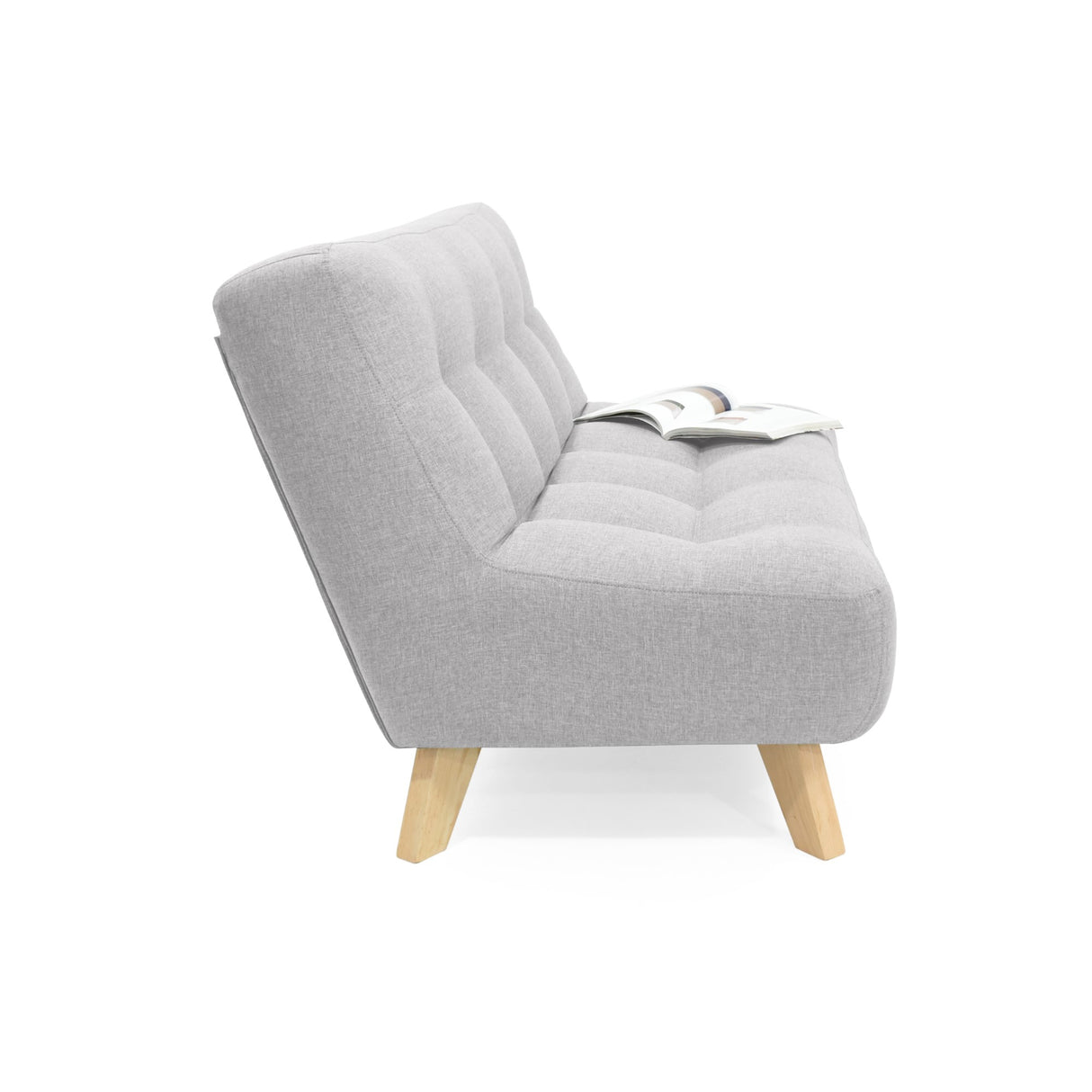 Sofá Navara Plata y Matiz Natural 121x82cm de Dos Puestos sin Apoya Brazos - SOFAS Y POLTRONAS | Bylmo