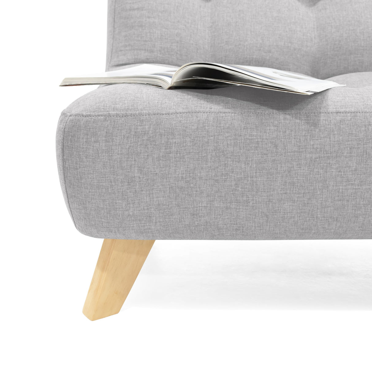 Sofá Navara Plata y Matiz Natural 121x82cm de Dos Puestos sin Apoya Brazos - SOFAS Y POLTRONAS | Bylmo