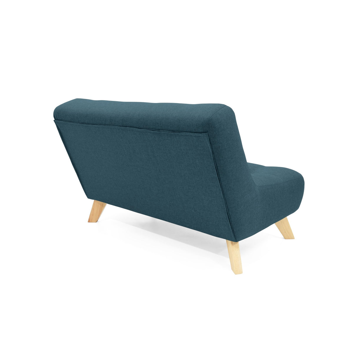 Sofá Navara Azul y Matiz Natural 121x82cm de Dos Puestos sin Apoya Brazos - SOFAS Y POLTRONAS | Bylmo