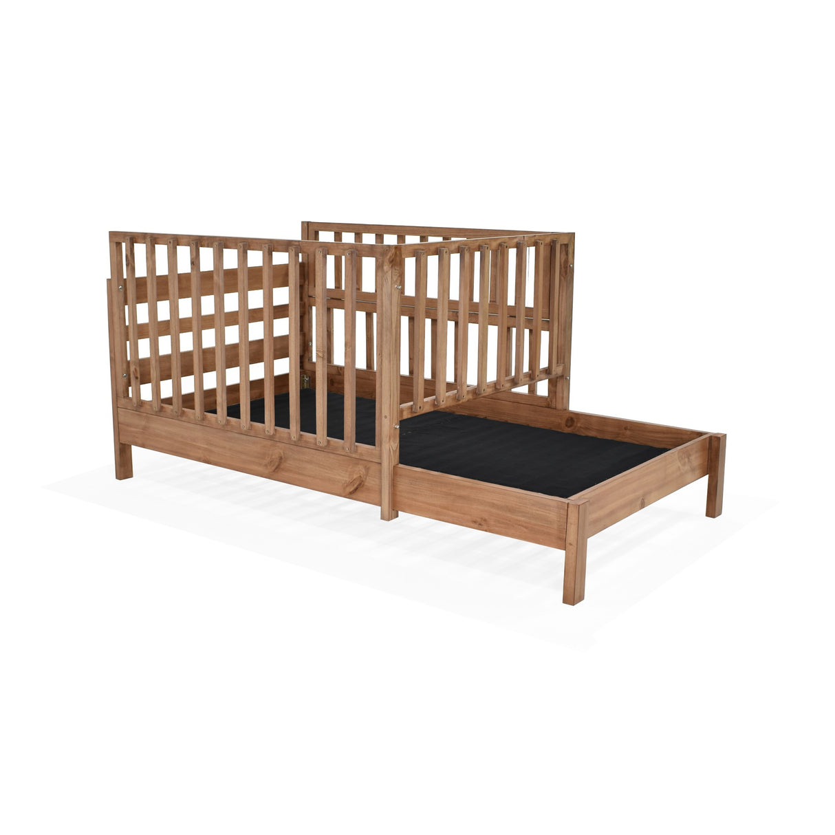 Cama Cuna Cincinnati Matiz Caoba 110x95cm para colchón Sencillo 100 X 190 Cm con Cabecero - CAMAS | Bylmo