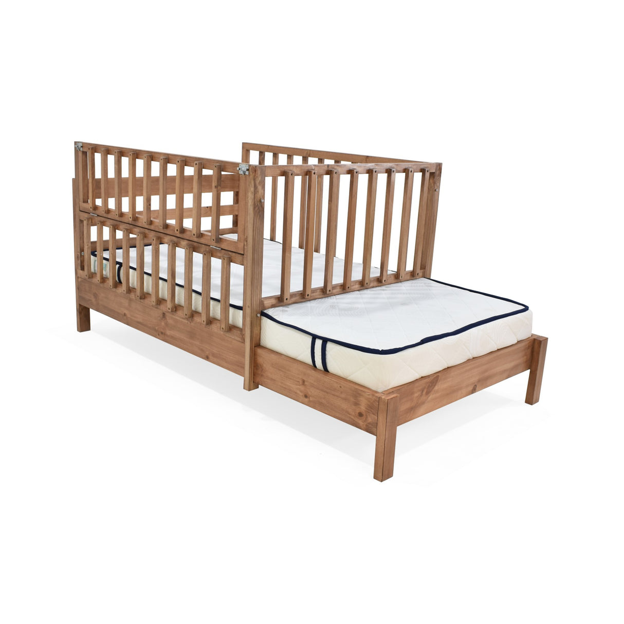 Cama Cuna Cincinnati Matiz Caoba 110x95cm para colchón Sencillo 100 X 190 Cm con Cabecero - CAMAS | Bylmo