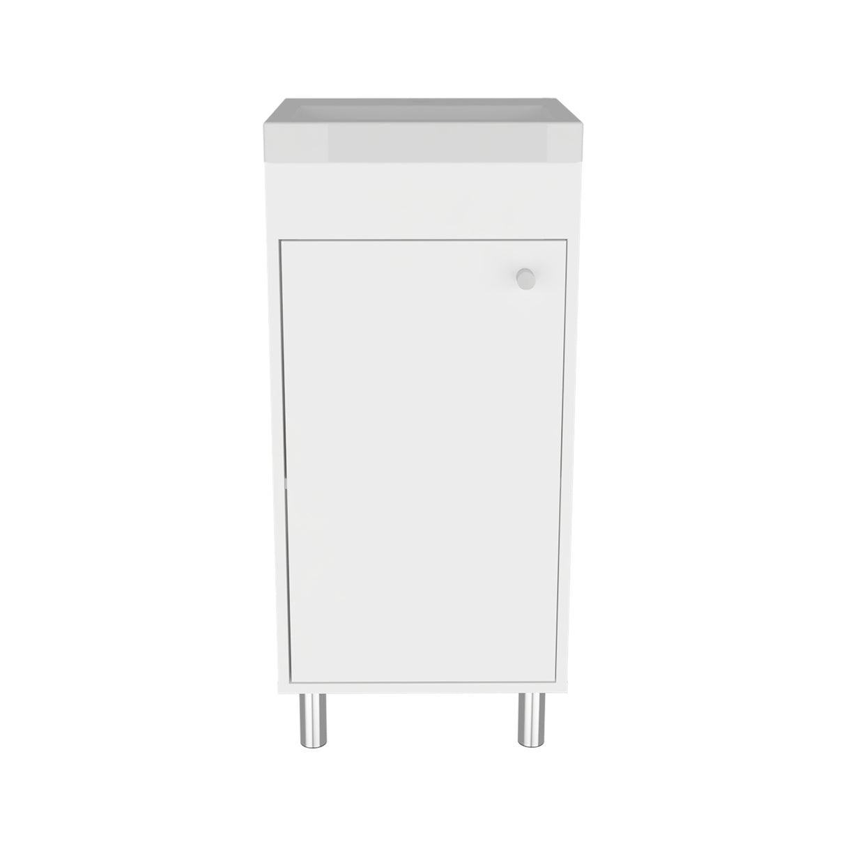 Mueble para Lavamanos Rivera Blanco 40.2x84cm Individual con Lavamanos de Sobreponer y con Una Puerta - MUEBLES PARA LAVAMANOS | Bylmo