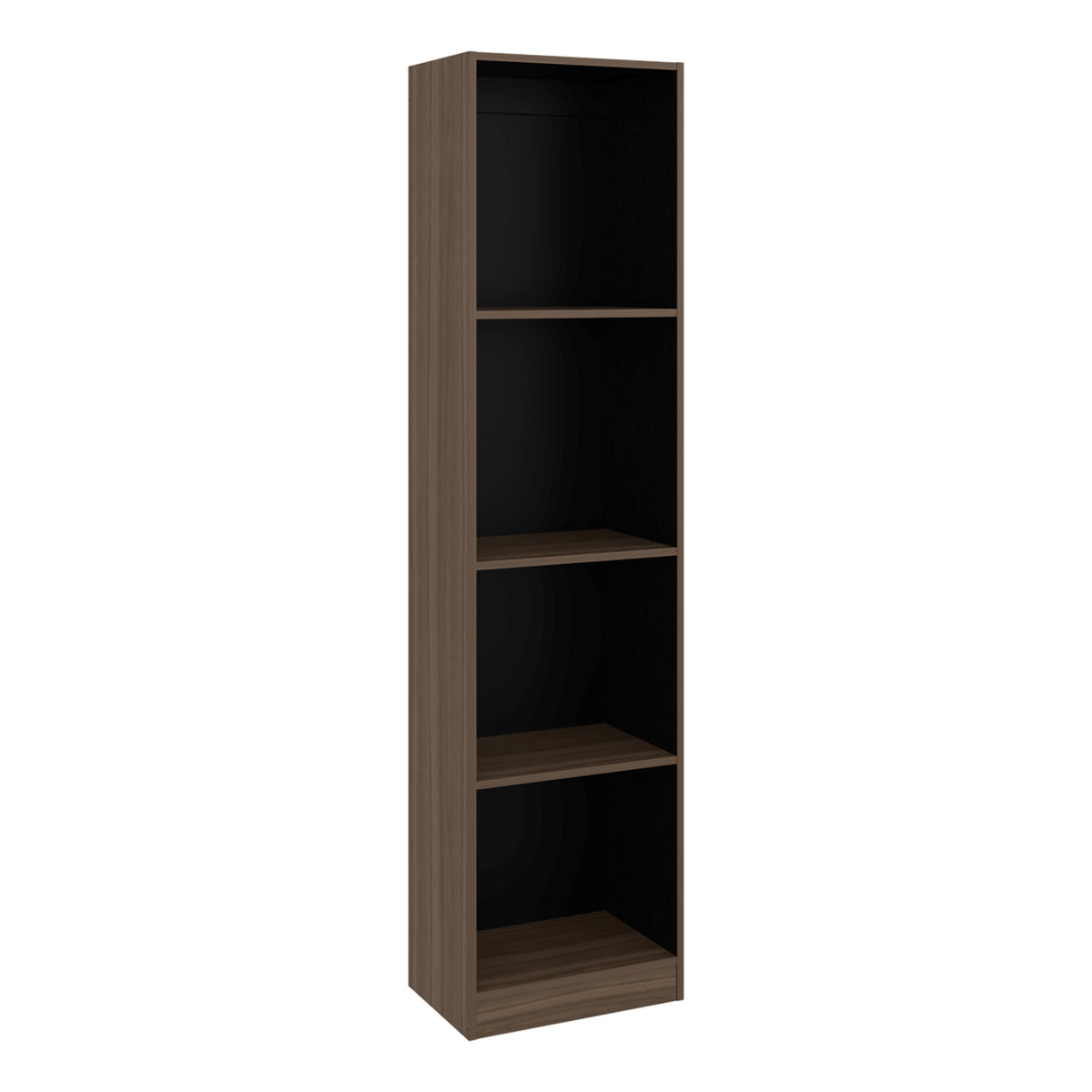 Estantería Home E2 Avellana 45x180.6cm Rectangular con Cuatro Compartimientos y con Tres Entrepaños - BIBLIOTECAS Y ESTANTERIAS | Bylmo