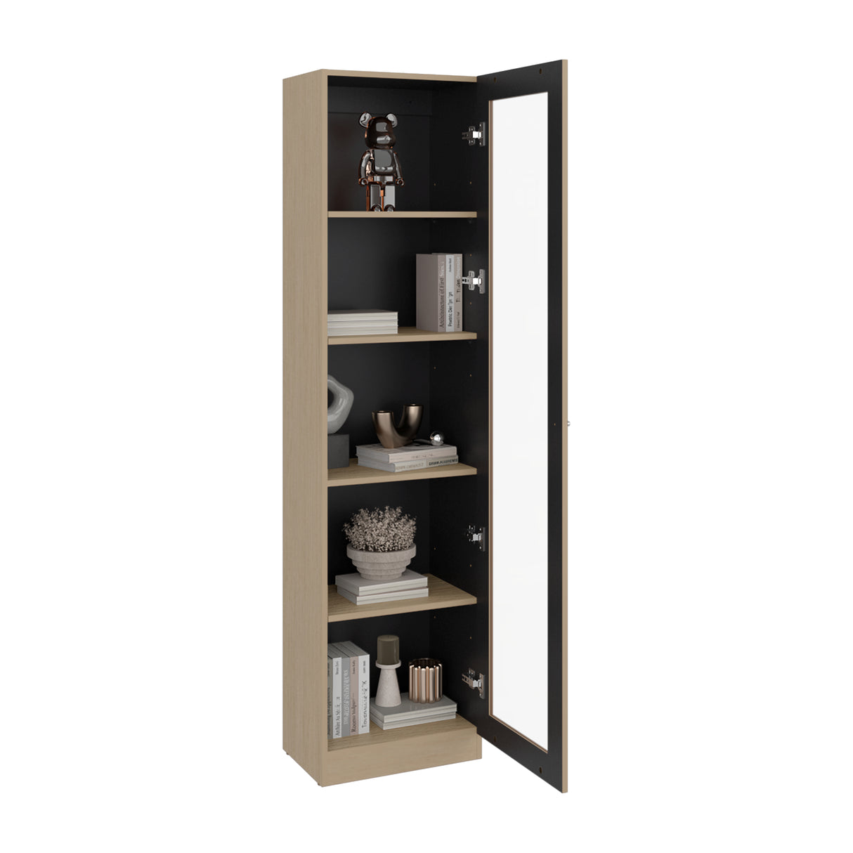 Vitrina Home E6 Cartagena y Wengue 45x180.6cm Rectangular con Cuatro Entrepaños - BIBLIOTECAS Y ESTANTERIAS | Bylmo