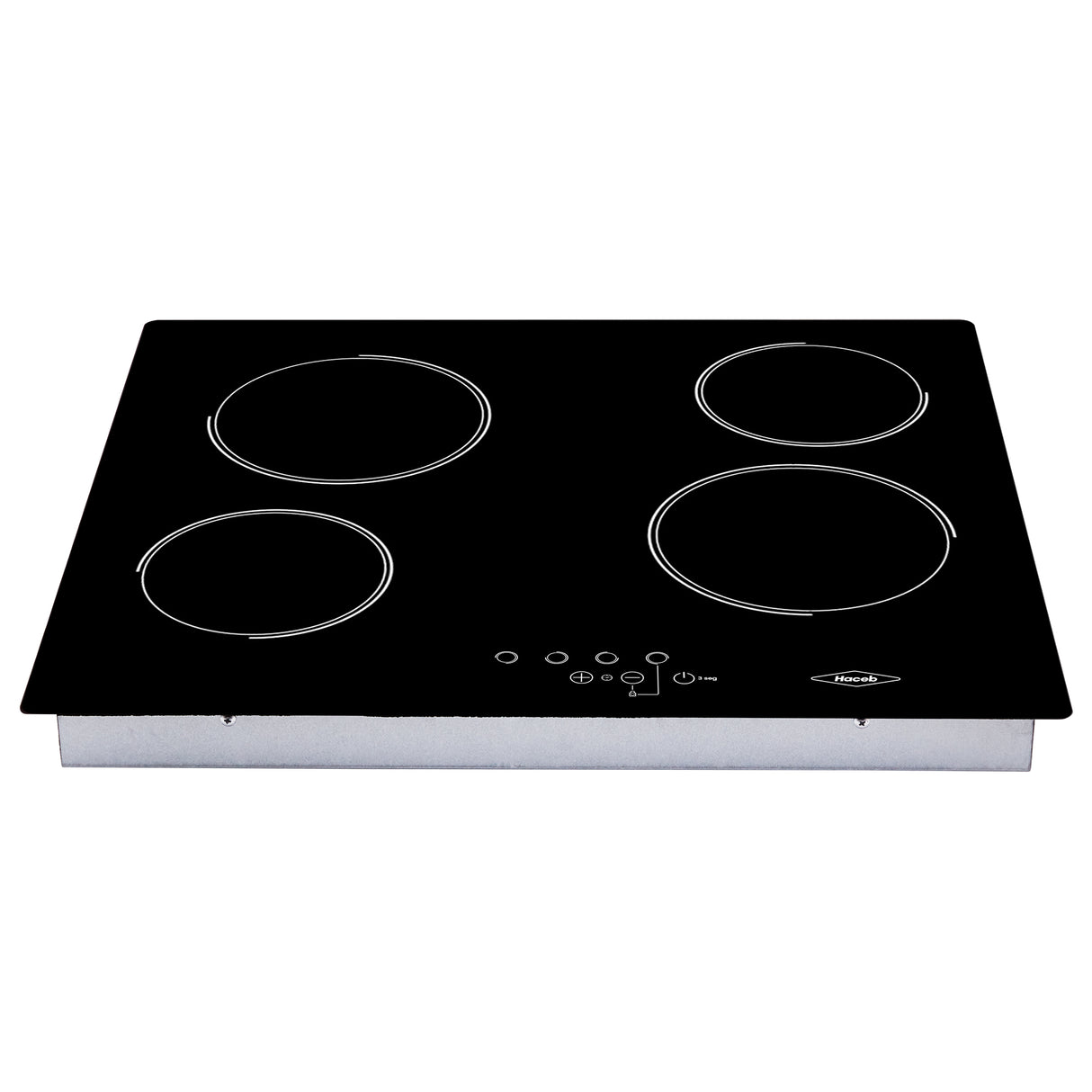 Estufa de empotrar Haceb Negro 68x62.5cm Vitroceramica Electrico con Cuatro Zonas de Cocción - ESTUFAS DE EMPORTRAR Y CUBIERTAS | Bylmo