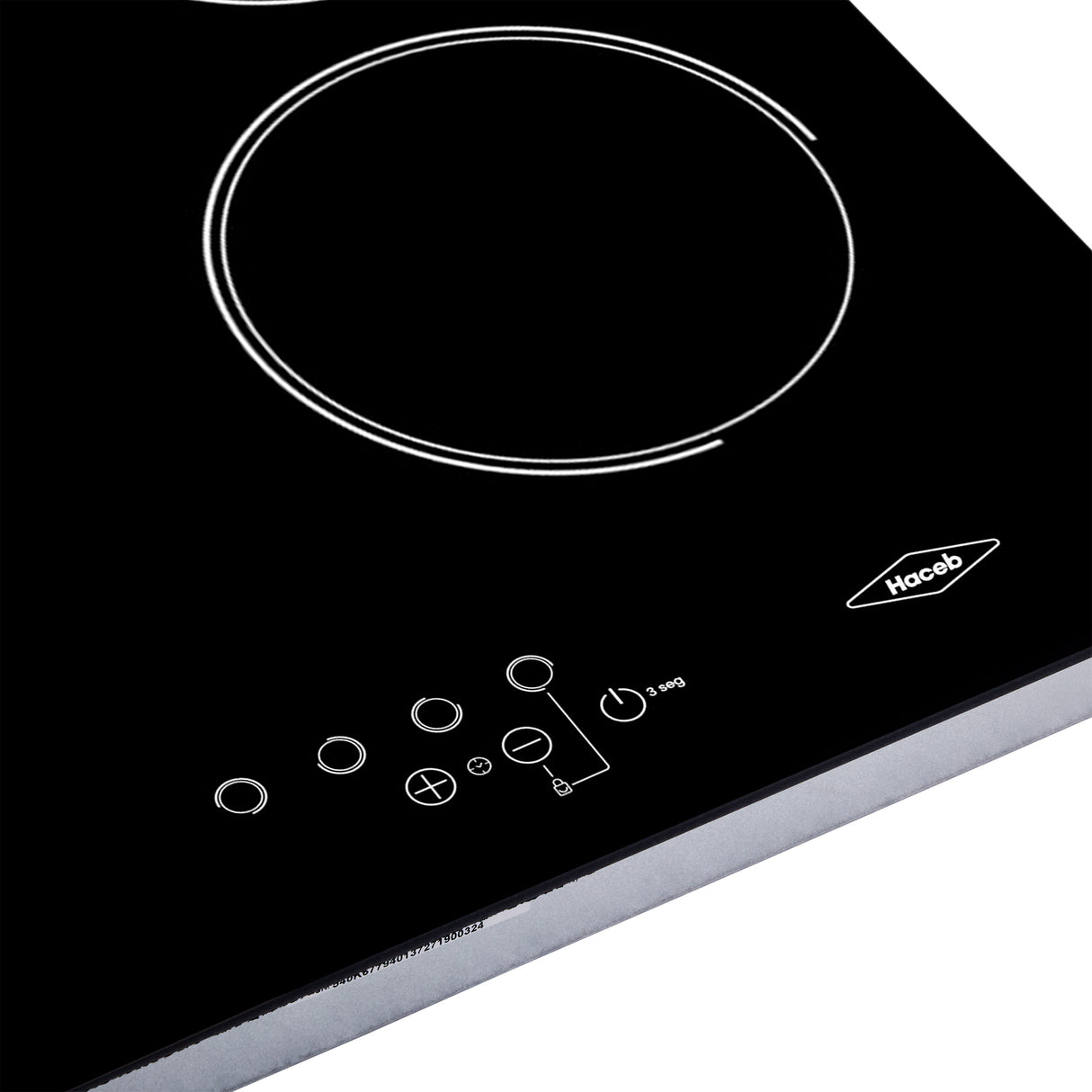 Estufa de empotrar Haceb Negro 68x62.5cm Vitroceramica Electrico con Cuatro Zonas de Cocción - ESTUFAS DE EMPORTRAR Y CUBIERTAS | Bylmo