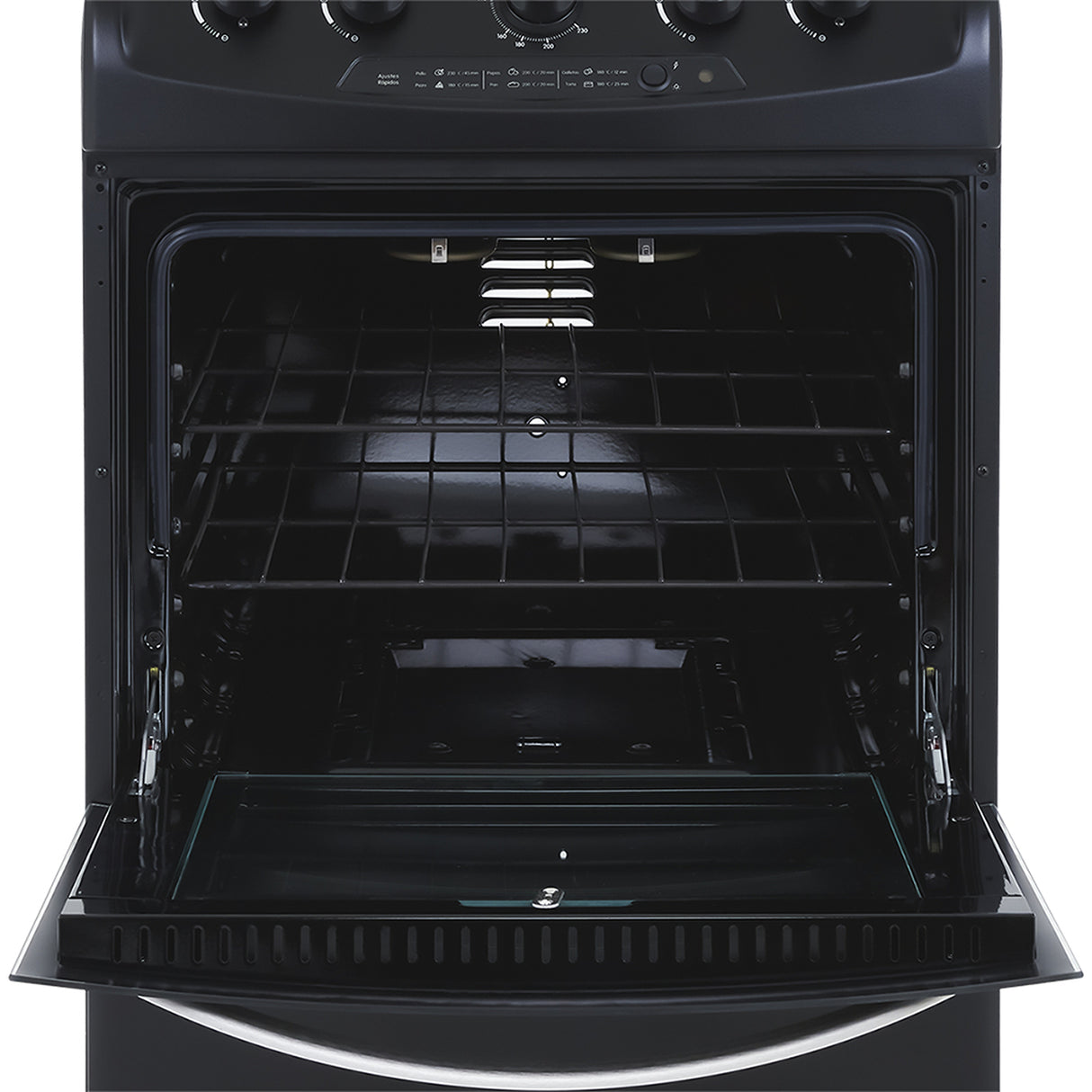 Estufa Haceb Negro 65.5x96.5cm Para Gas Propano con Cuatro Quemadores y con Horno - ESTUFAS | Bylmo