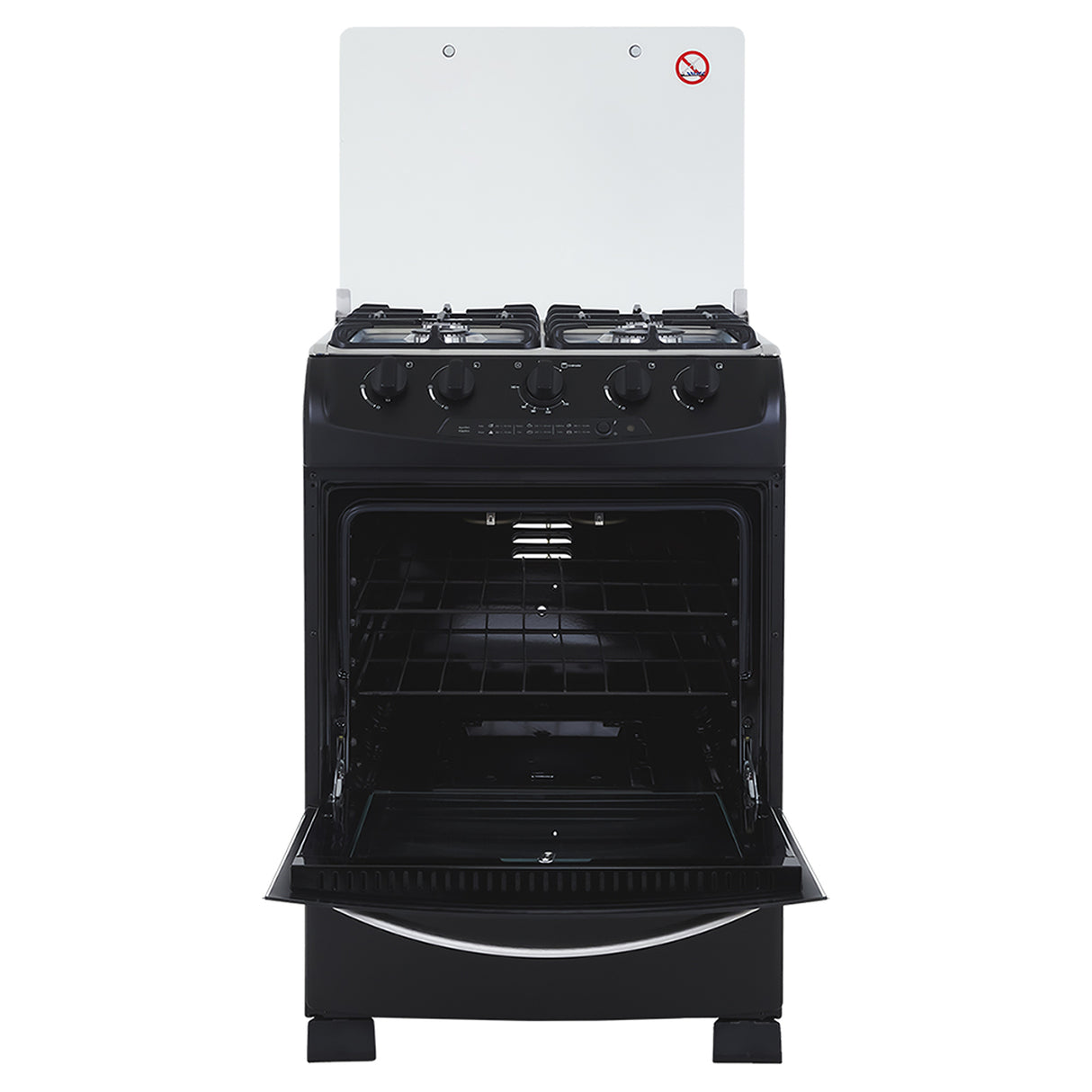 Estufa Haceb Negro 65.5x96.5cm Para Gas Propano con Cuatro Quemadores y con Horno - ESTUFAS | Bylmo