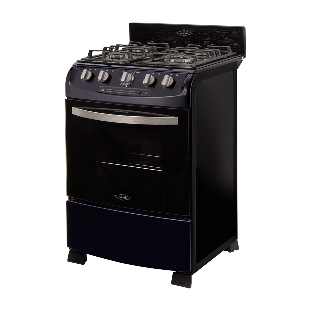 Estufa Haceb Azul 65.5x98.5cm Para Gas Natural con Cuatro Quemadores y con Horno - ESTUFAS | Bylmo