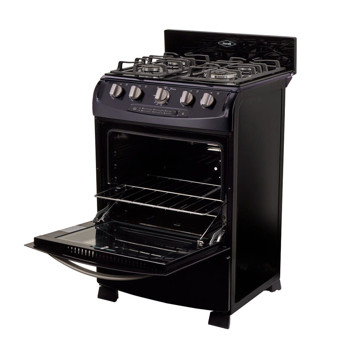 Estufa Haceb Azul 65.5x98.5cm Para Gas Natural con Cuatro Quemadores y con Horno - ESTUFAS | Bylmo
