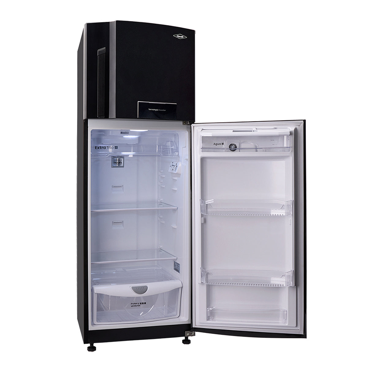 Nevera Haceb Inverter Negro Cósmico 65x179.5cm No Frost de 294 Litros con Dispensador de Agua y con Pantalla Digital - NEVERAS | Bylmo