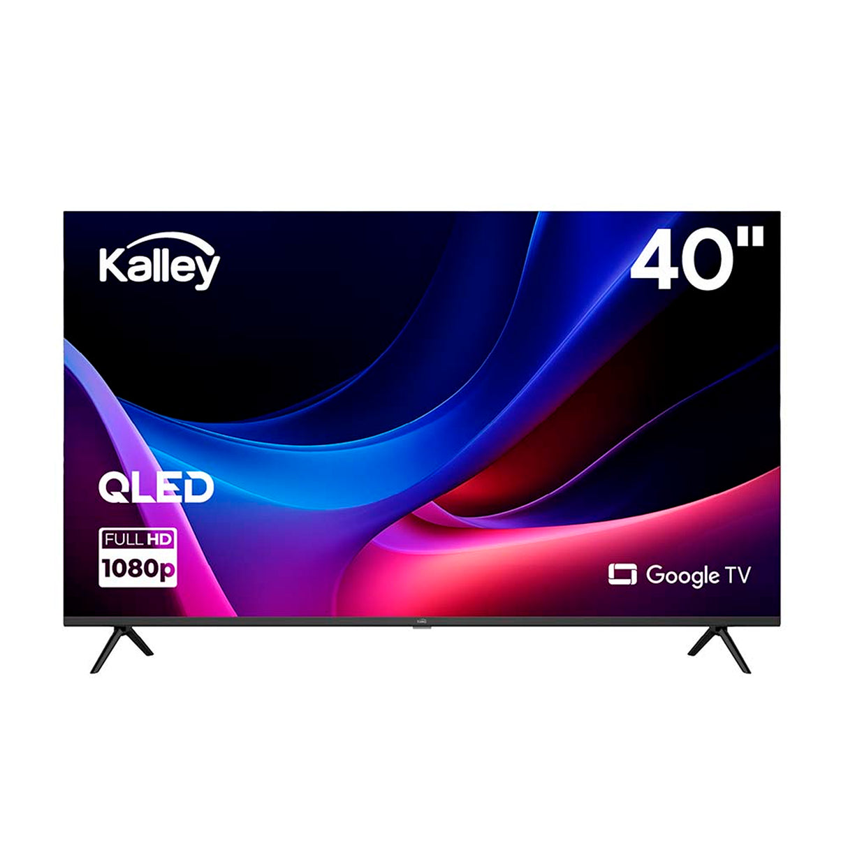 Televisor Kalley Google TV Negro 89.2x55.9cm Smart de 40" Pulgadas QLED Full HD 1080P con Wifi y Bluetooth Integrado - TELEVISORES | Bylmo