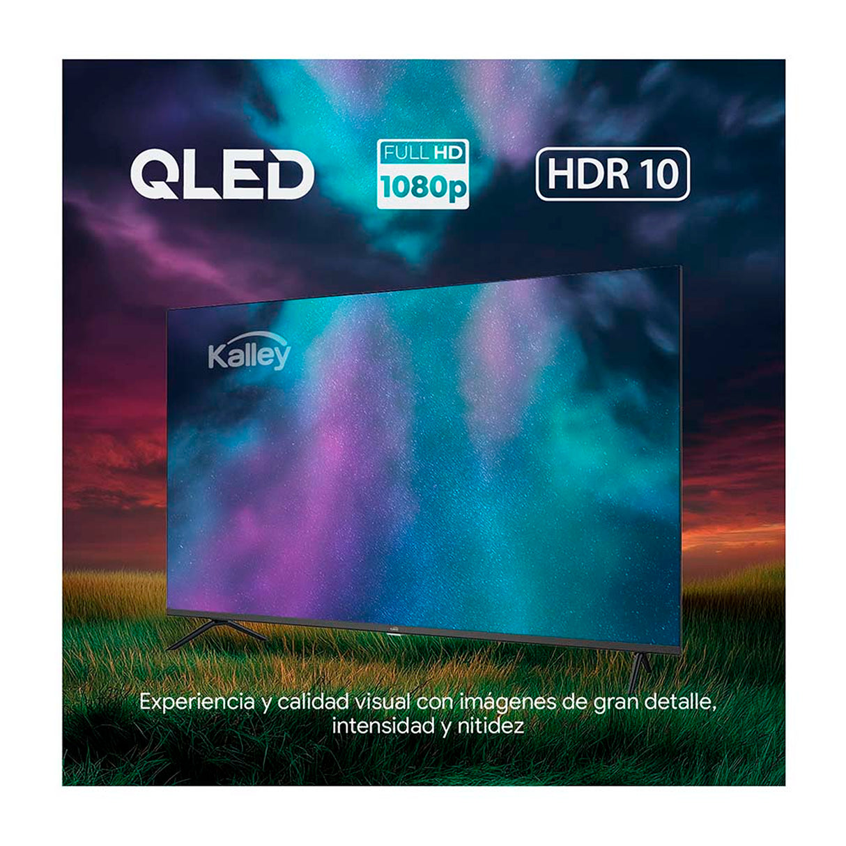 Televisor Kalley Google TV Negro 89.2x55.9cm Smart de 40" Pulgadas QLED Full HD 1080P con Wifi y Bluetooth Integrado - TELEVISORES | Bylmo