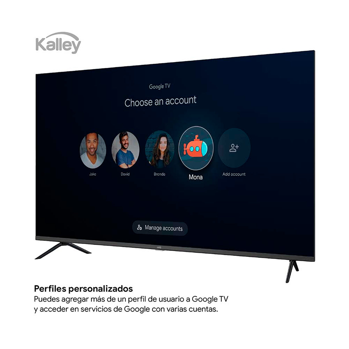 Televisor Kalley Google TV Negro 89.2x55.9cm Smart de 40" Pulgadas QLED Full HD 1080P con Wifi y Bluetooth Integrado - TELEVISORES | Bylmo