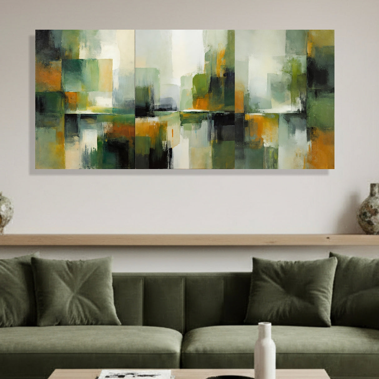 Cuadro decorativo Moderno Ecos Fragmentados 55x118cm de Bastidor - CUADROS | Bylmo