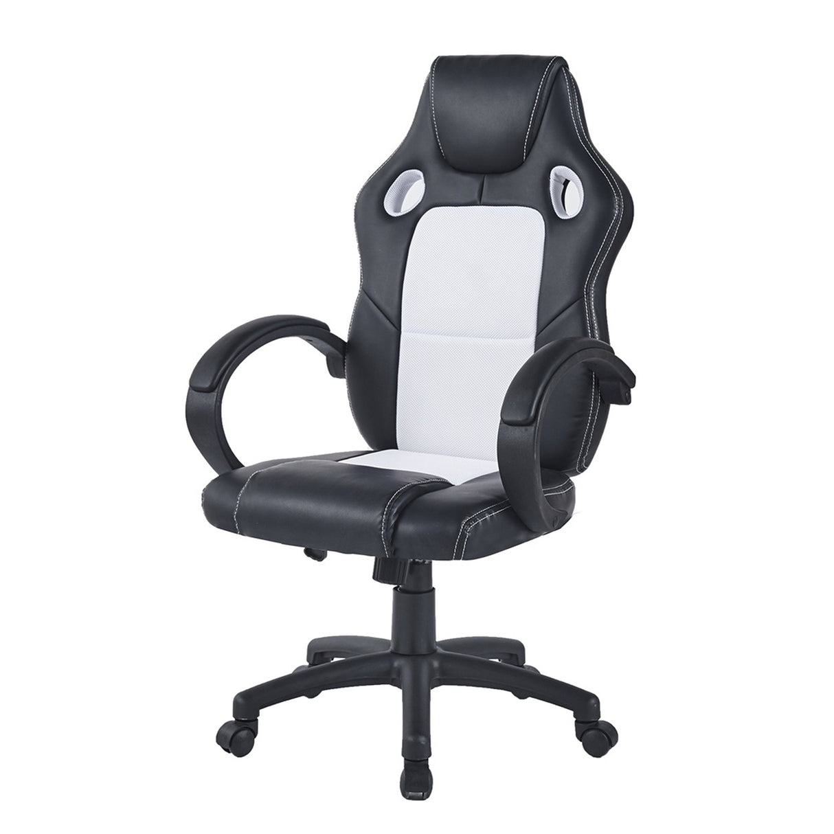 Silla Gamer Doom Negro y Blanco 70x123cm Ergonómica con Apoya Brazos - SILLAS DE OFICINA | Bylmo