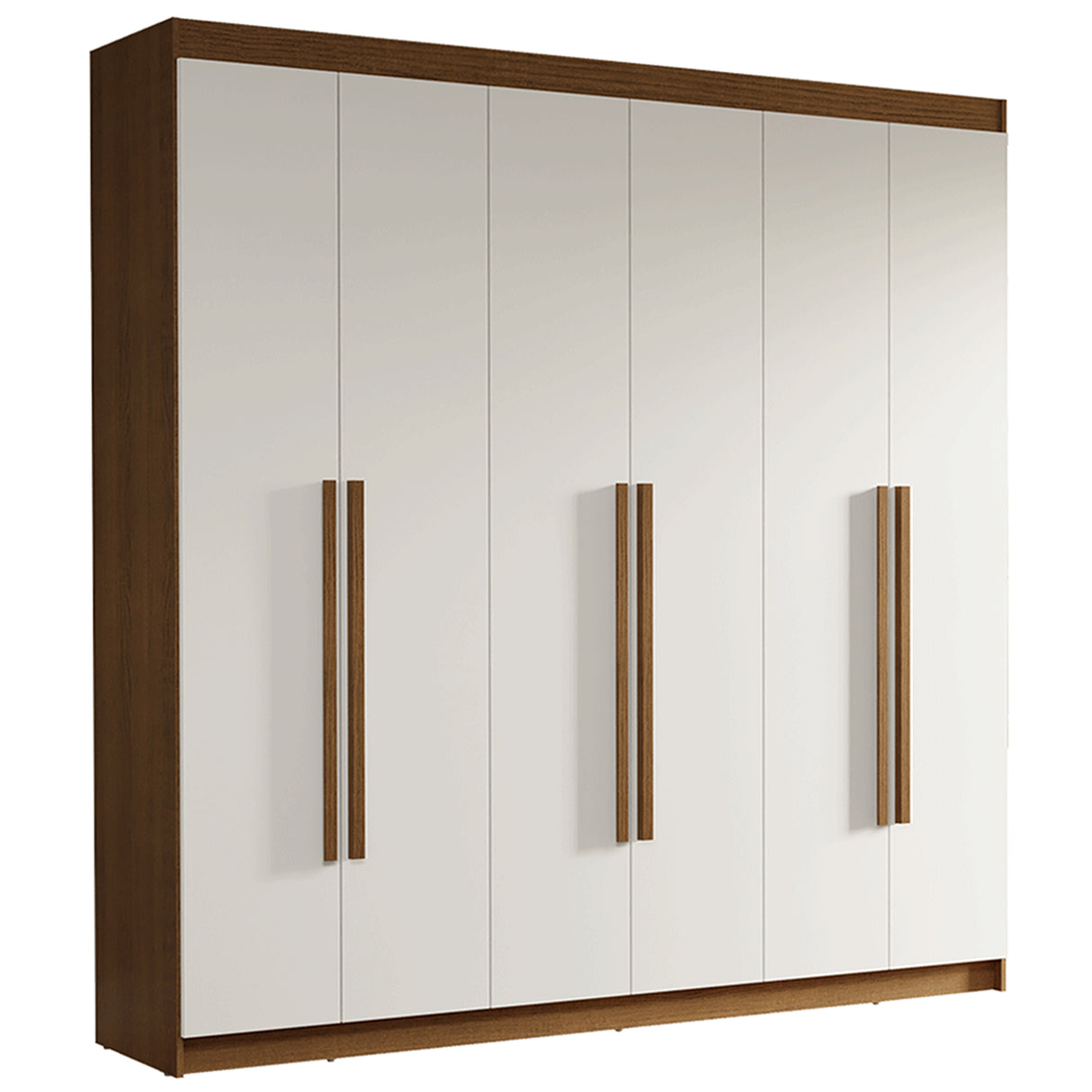 Closet Venus Marrón y Blanco 180x217cm con Seis Puertas y con Doce Compartimientos - CLOSETS | Bylmo
