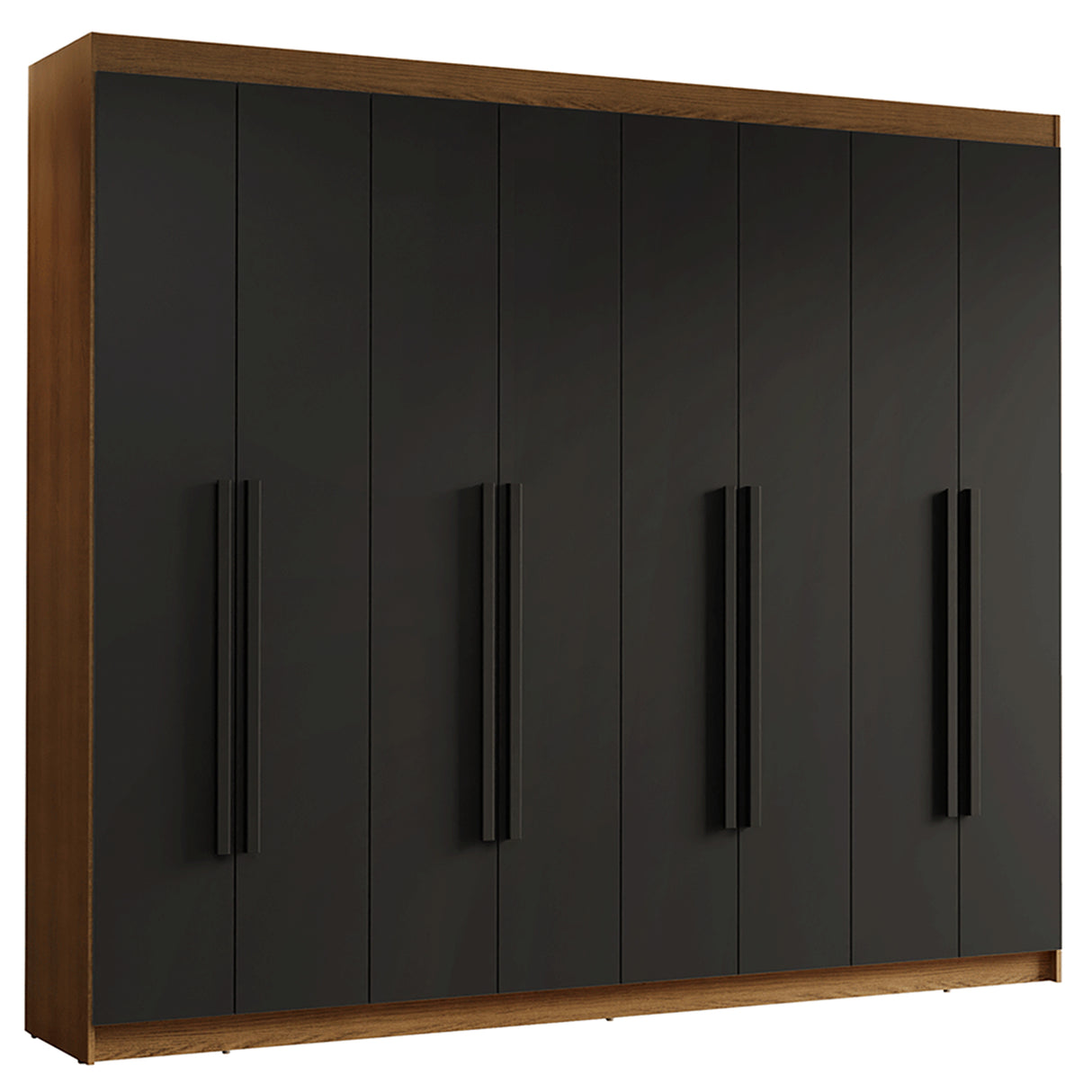 Closet Venus Marrón y Negro 216x217cm con Ocho Puertas y con Diecisiete Compartimientos - CLOSETS | Bylmo
