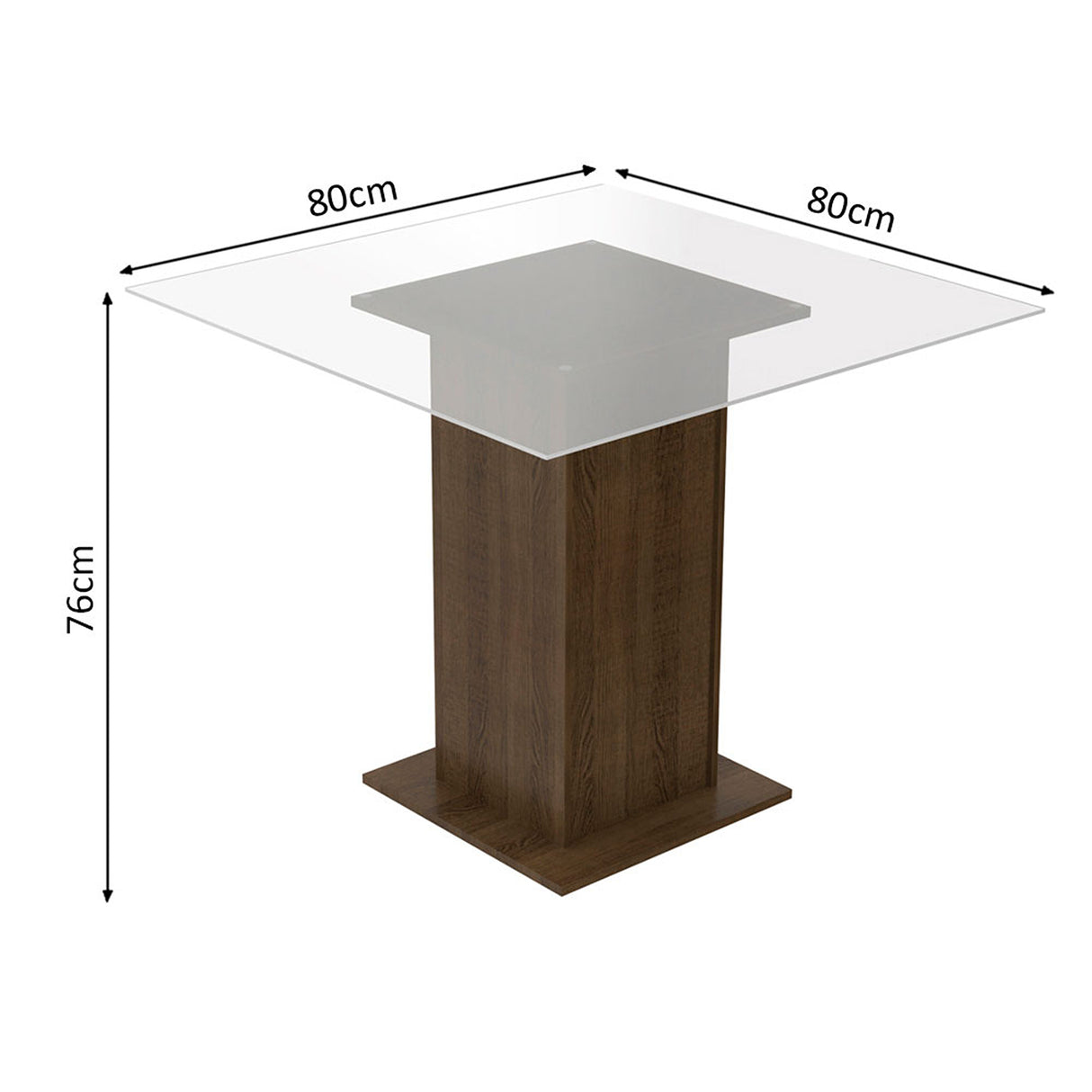 Juego de comedor Dallas Marrón y Crema 80x76cm Cuadrado de Cuatro Puestos con Cuatro Sillas - COMEDORES | Bylmo