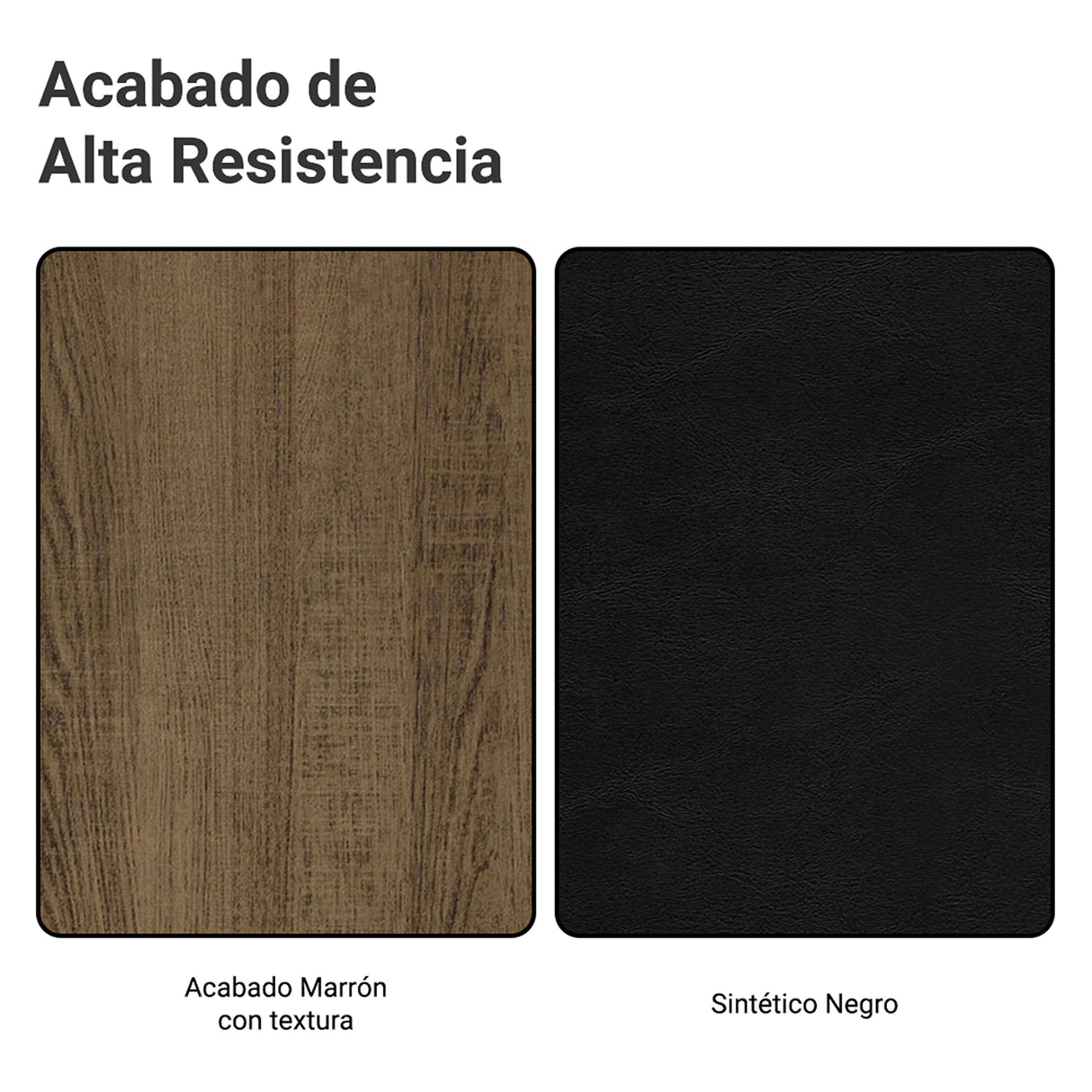 Juego de comedor Maya Marrón y Negro 80x77cm Cuadrado de Cuatro Puestos con Cuatro Sillas - COMEDORES | Bylmo